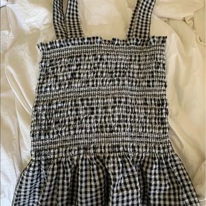 Urban Outfitters Gingham Peplum Tank Top